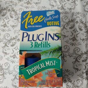 New Vintage 1998 Gel Glade Plug Ins Tropical Mist and 1 Free Votive